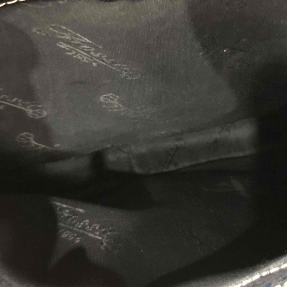 Vintage Fossil Black Leather Shoulder Double Handles HandBag Purse - Picture 4 of 8